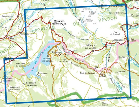 Institut Geographique National - Gorges du Verdon-Moustiers 3442OT - Image 2