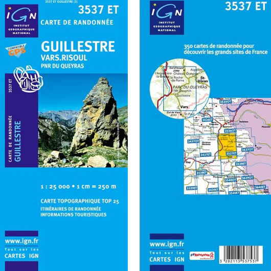 Institut Geographique National - Guillestre-Vars-Risoul 3537ET