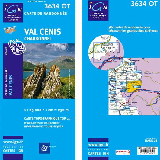 Institut Geographique National - Val-Cenis - Charbonnel 3634OT