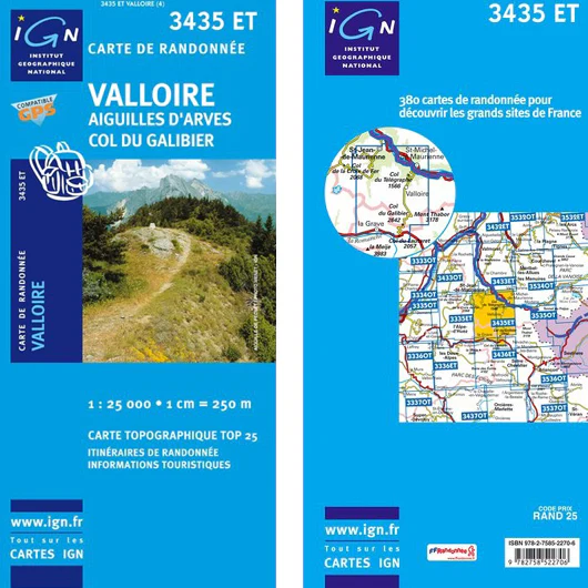 Institut Geographique National - Valloire - Aiguilles d`Arve, Col Du Galibier 3435ET